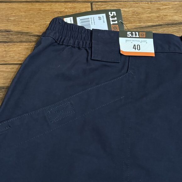 5.11 Tactical 9" Mens Shorts Active Waistband Cotton S# 73285 Waist 40 Fire Navy - Picture 4 of 12